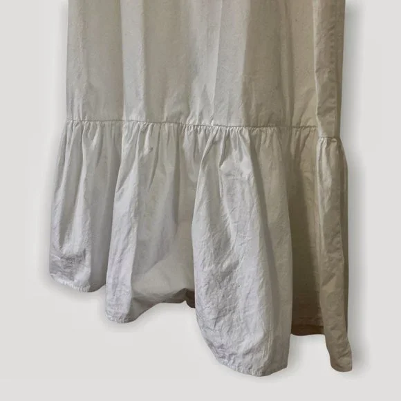 OAK + FORT 6308 Puff Sleeve White Midi Dress Size XS - Picture 6 of 9